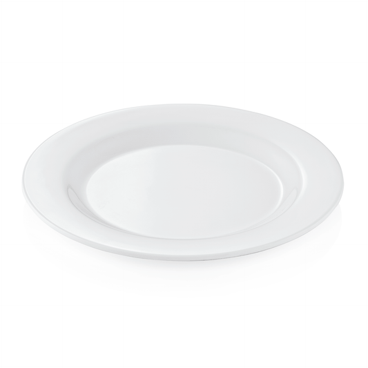 Was Melamine Flat Plate, Ø200 mm, White, Set of 12