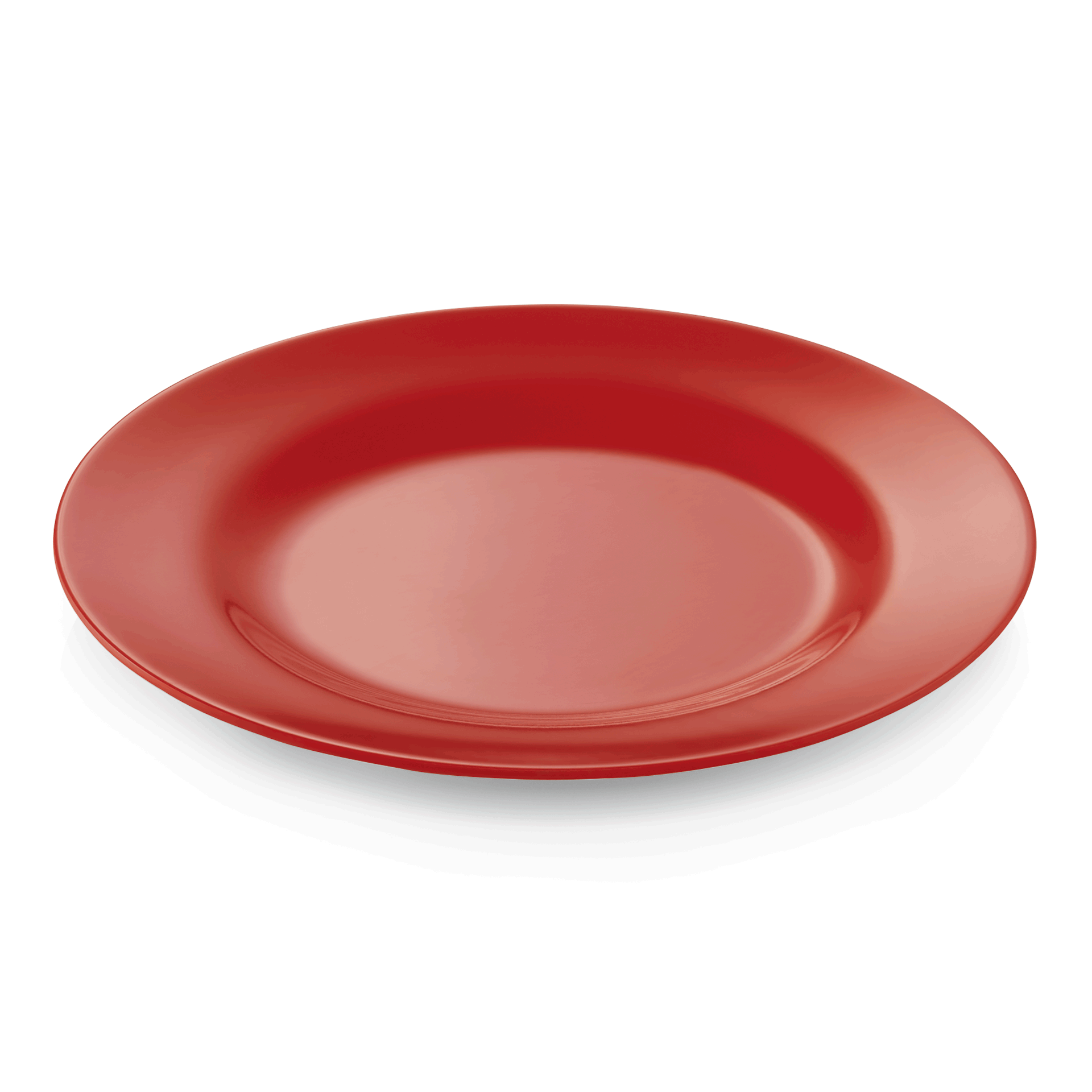 Was Melamine Flat Plate, Ø200 mm, Red, Set of 12
