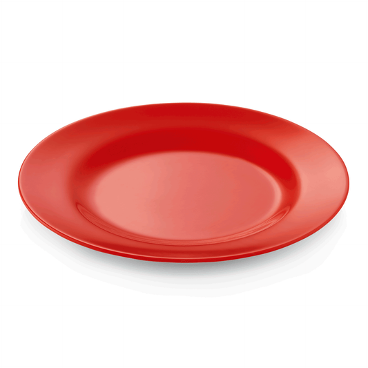 Was Melamine Flat Plate, Ø200 mm, Red, Set of 12