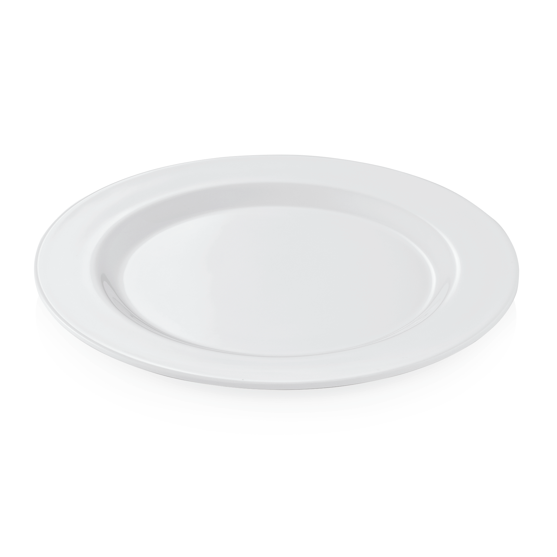 Was Melamine Flat Plate, Ø230 mm, White, Set of 12