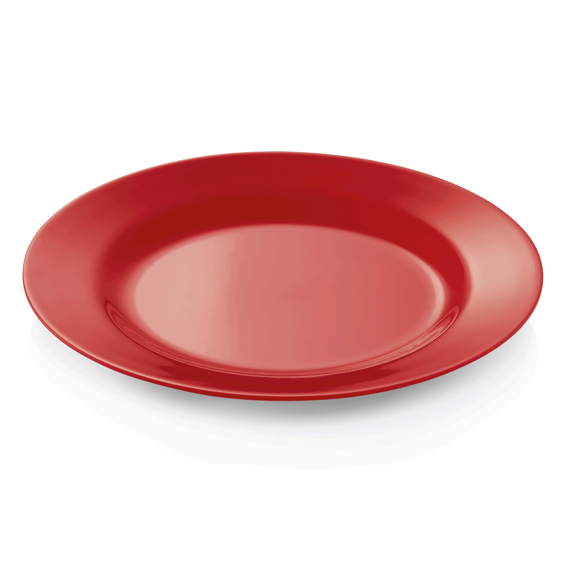 Was Melamine Flat Plate, Ø230 mm, Red, Set of 12