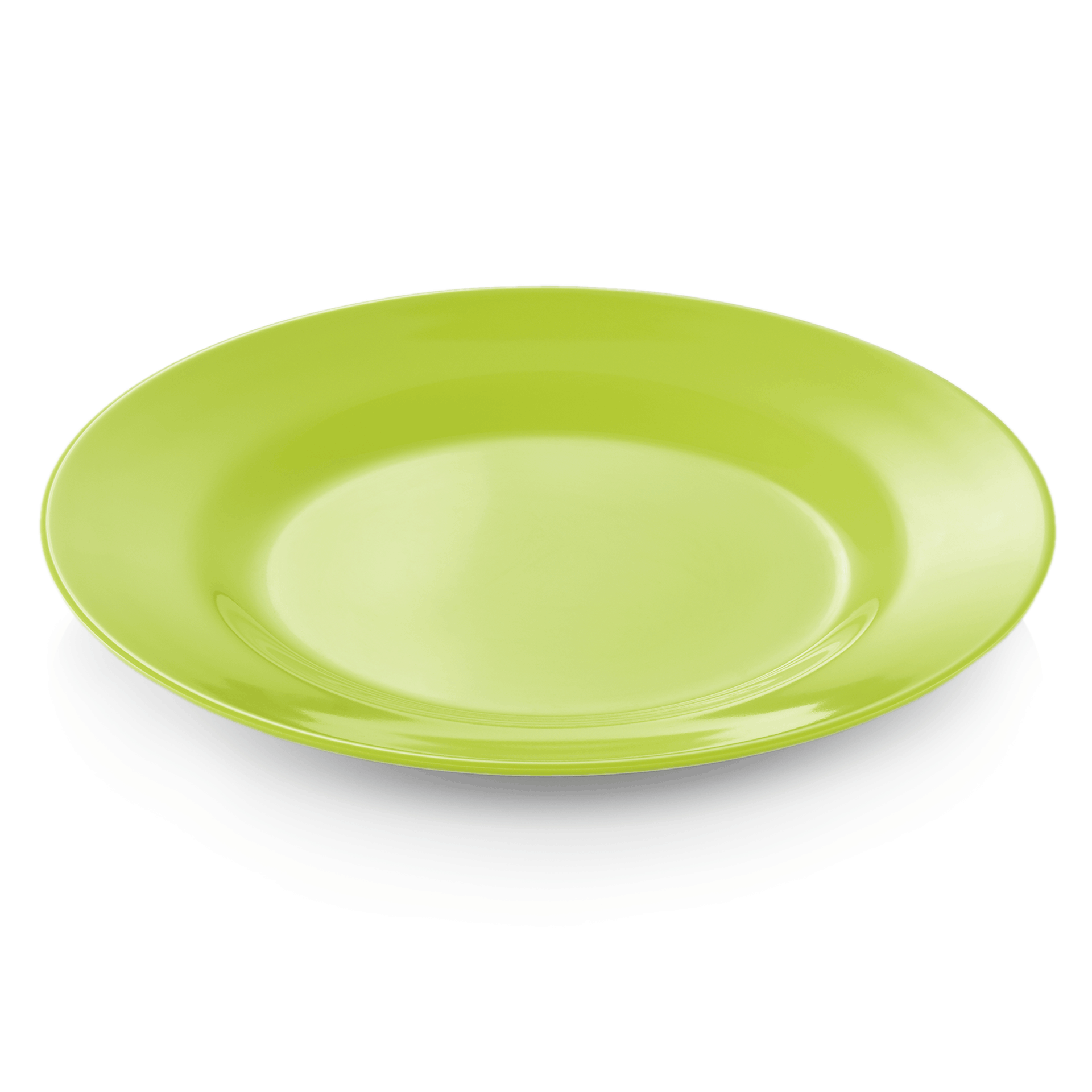 Was Melamine Flat Plate, Ø230 mm, Apple Green, Set of 12