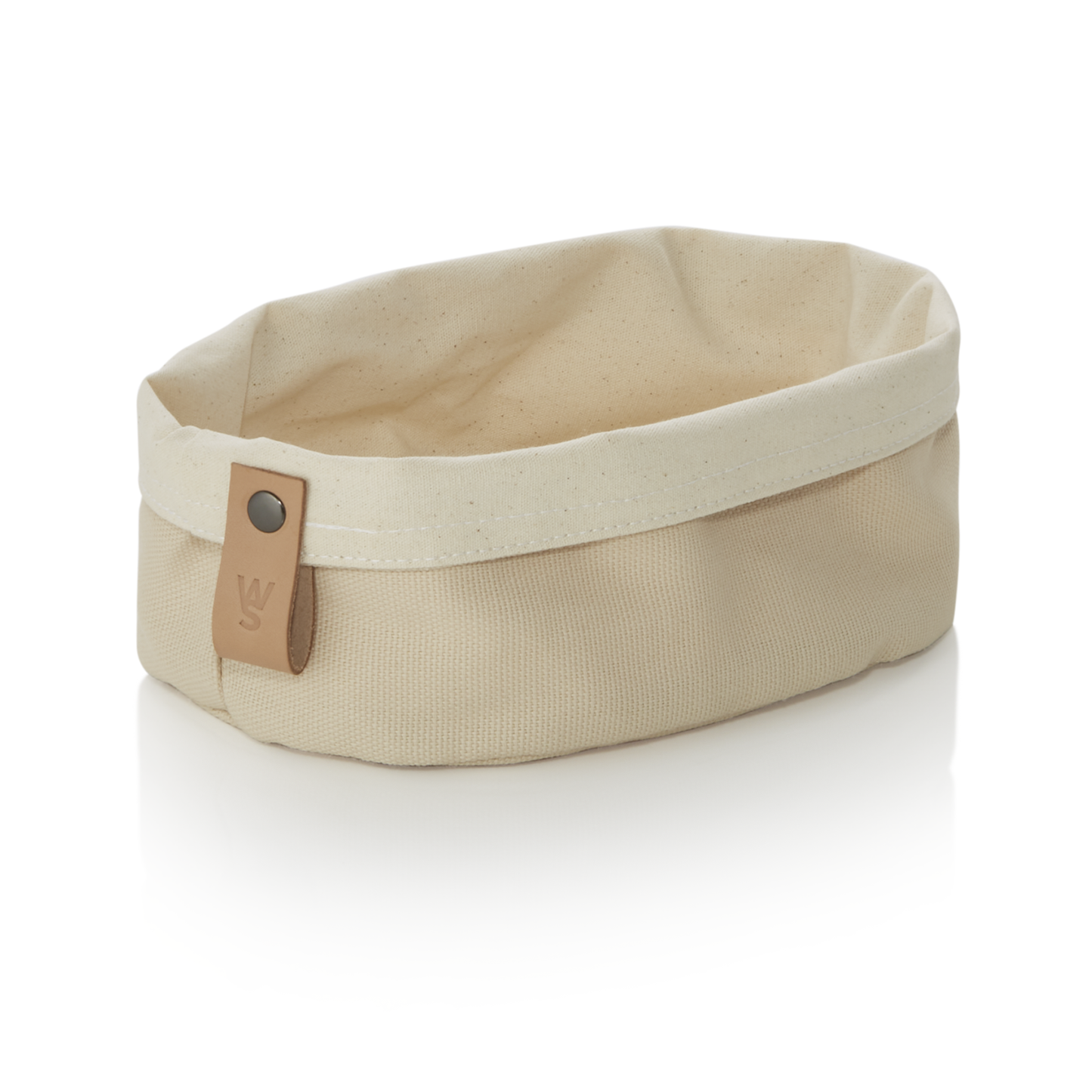 Was Flip Cotton Bread Bag, 190 × 145 mm, Cream