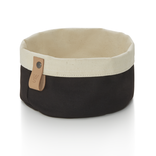 Was Flip Cotton Bread Bag, Ø170 mm, Black / Cream