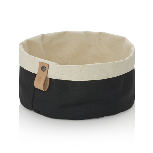 Was Flip Cotton Bread Bag, Ø200 mm, Black / Cream