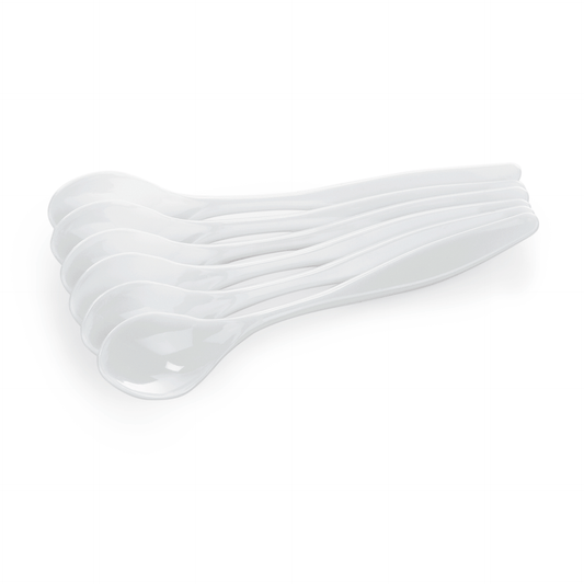 Was Egg Spoon Set, White, 144 mm, Set of 6