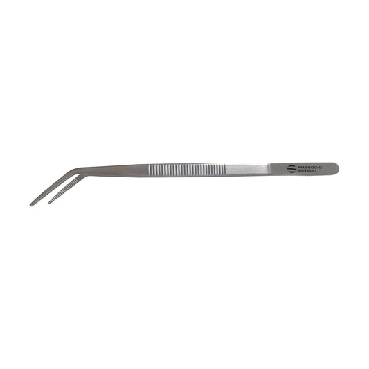 Sanelli Ambrogio Chef Tweezers A1149014, Thin Bent Tips, 14 cm, product photo