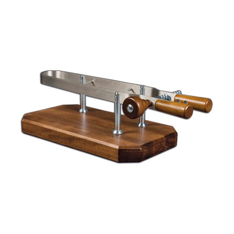 Sanelli Ambrogio Ham Press A1465000, Stainless Steel, Walnut Base, product photo
