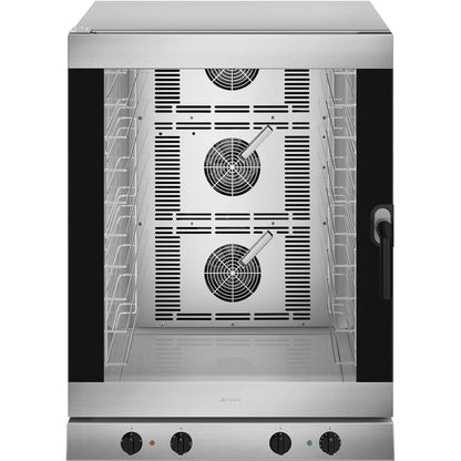 Smeg ALFA1035H-2 convection oven, front view with door open