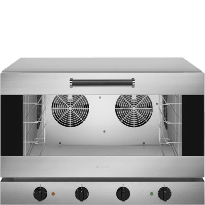 Smeg ALFA420MFH-2 multifunction oven, front view with door open