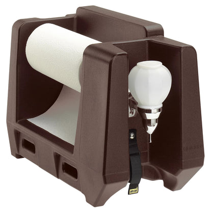 Cambro HWAPR handwash station in dark brown
