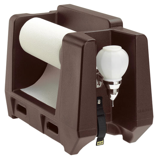 Cambro HWAPR handwash station in dark brown