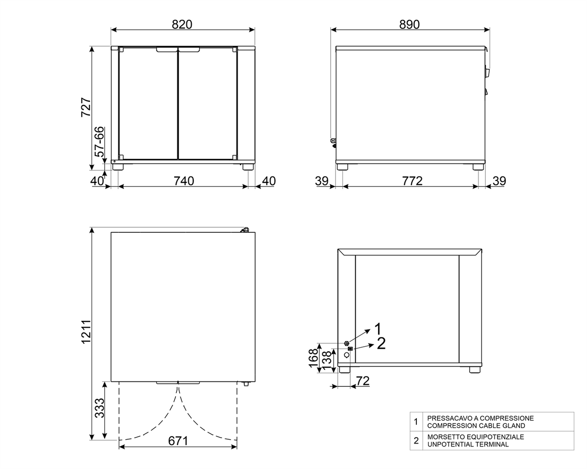 Smeg LEV1035 proving cabinet, product view