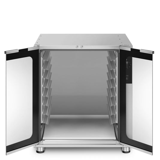 Smeg LEV420 proving cabinet, three-quarter view with door open