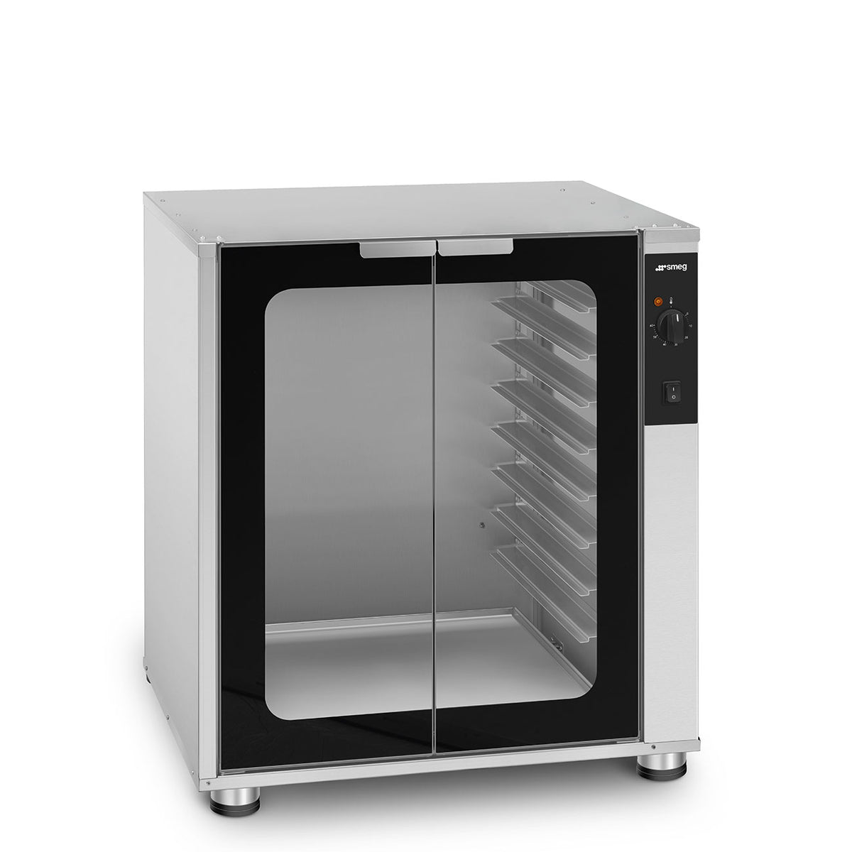 Smeg LEV420 proving cabinet, front view with door open