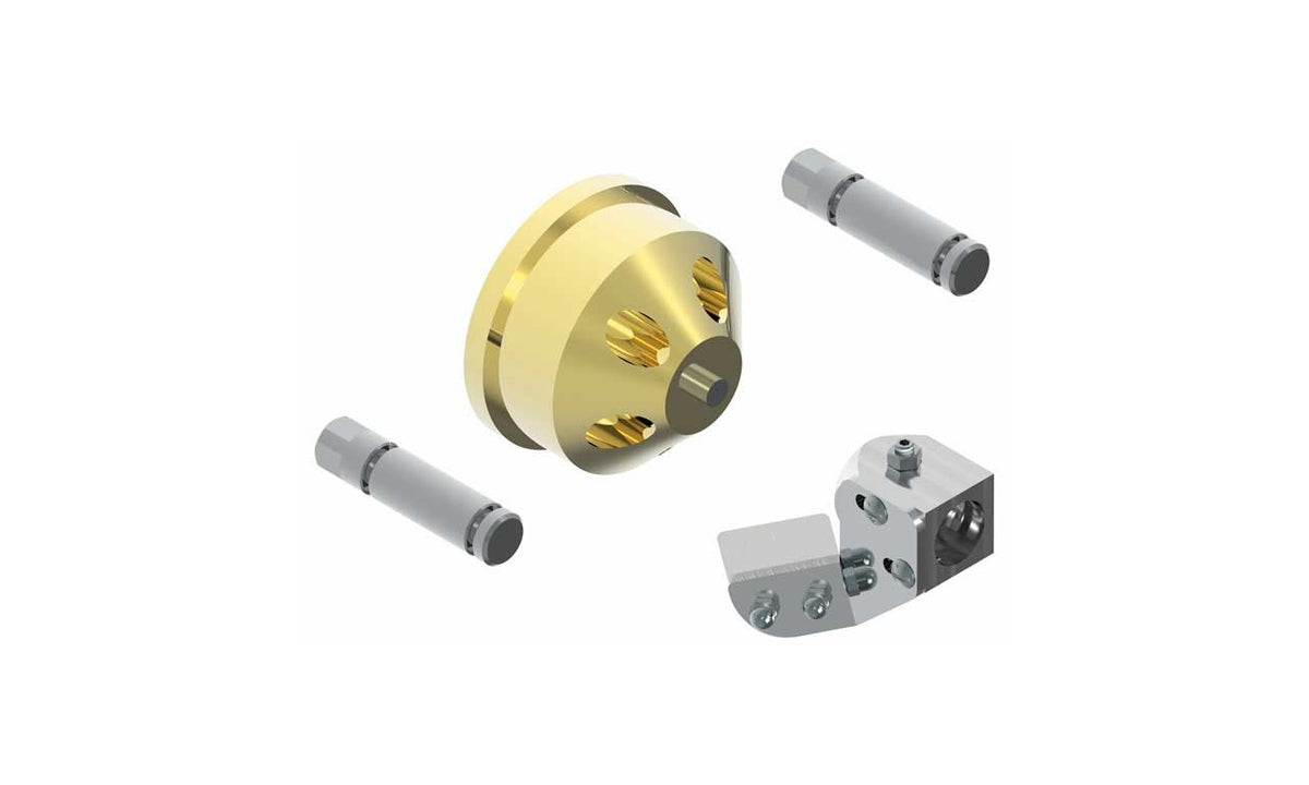 Sirman Concerto 5 pasta extruder, close-up of the removable extrusion die