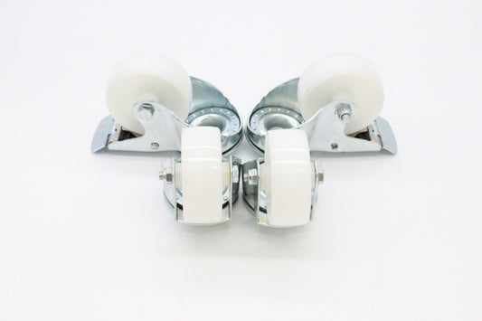 Maxima Wheel Set for Steamer Tables, 2 x 11 cm, with Brackets, product photo