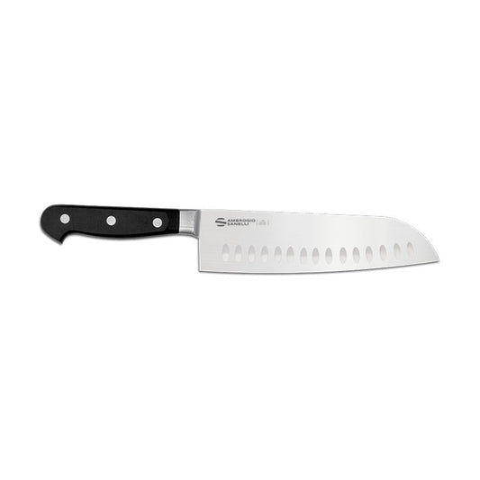 Maitre Santoku Knife, Granton Blade MC50018B, 18 cm, product photo