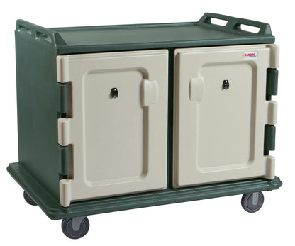 Cambro MDC1418S20 meal delivery cart in granite green