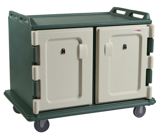 Cambro MDC1418S20 meal delivery cart in granite green