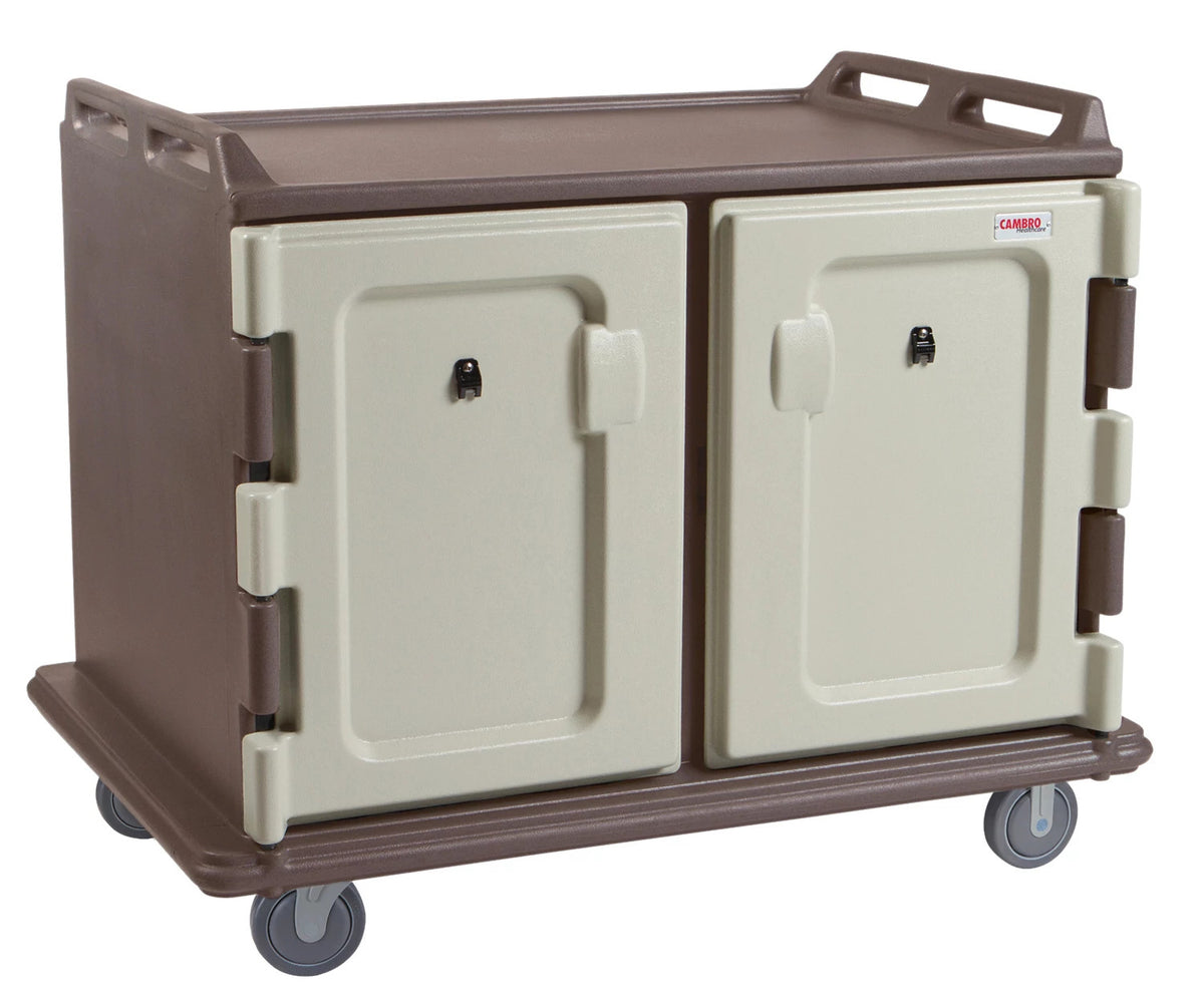 Cambro MDC1418S20 meal delivery cart in granite sand