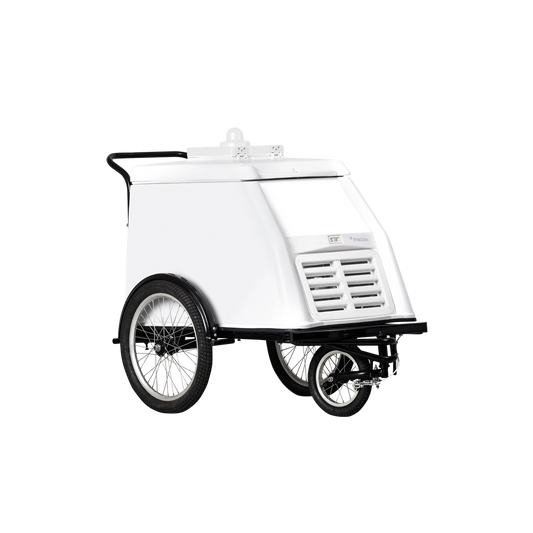 Fricon Pushy Bike Wheels Ice Cream Cart, 90 L