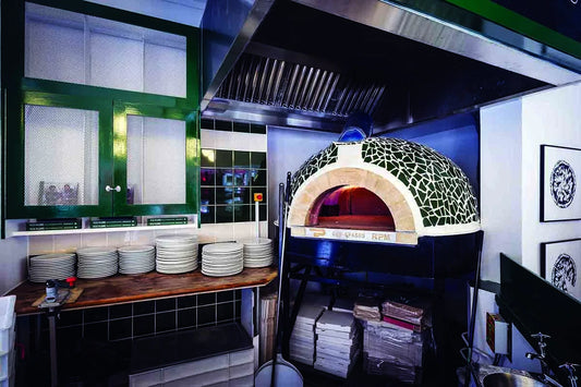 Pavesi Forni RPM 120 wood-fired oven installed in a pizzeria in London