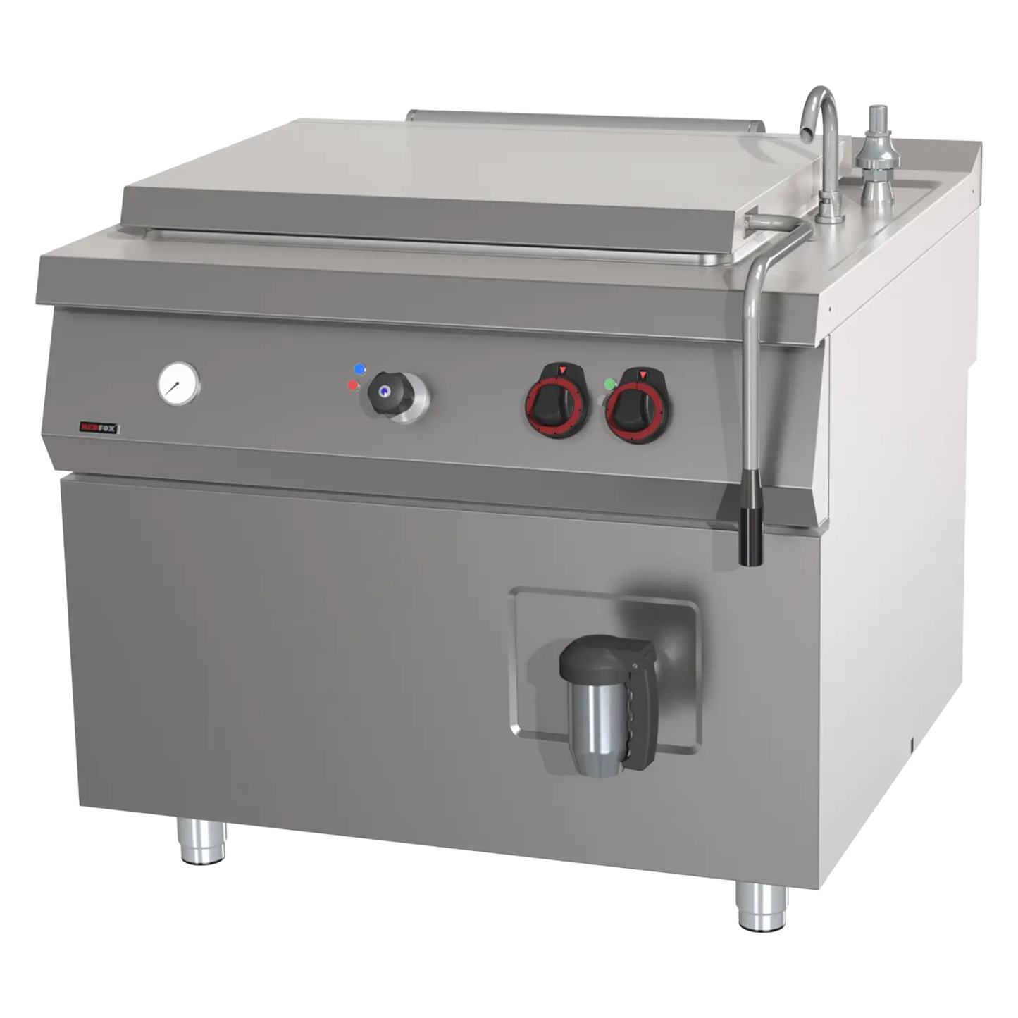 High-capacity boiling kettle electric indirect 200 l with automatic water charge | REDFOX - BIQ 90/100 200 E AWF