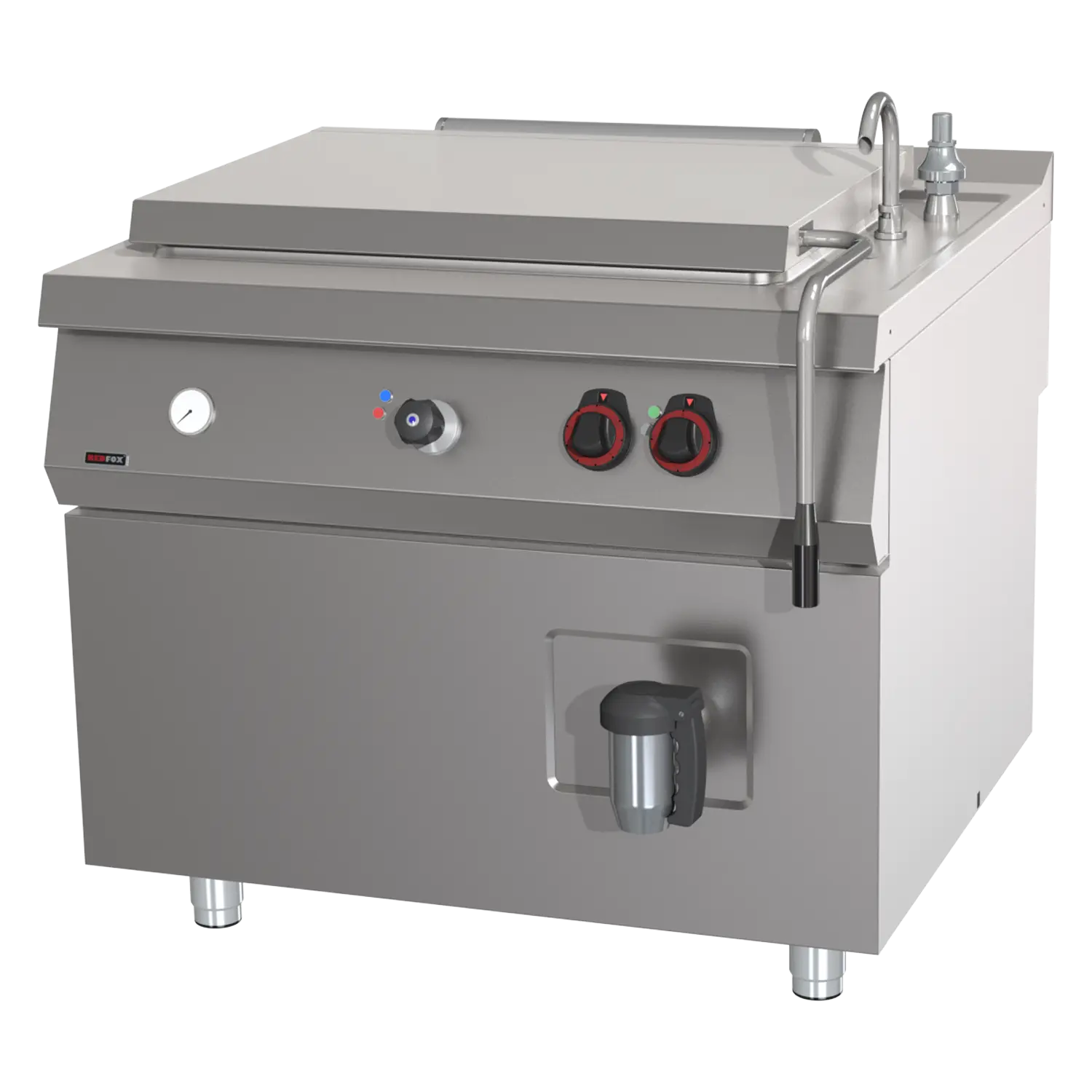 High-capacity boiling kettle electric indirect 200 l with automatic water charge | REDFOX - BIQ 90/100 200 E AWF