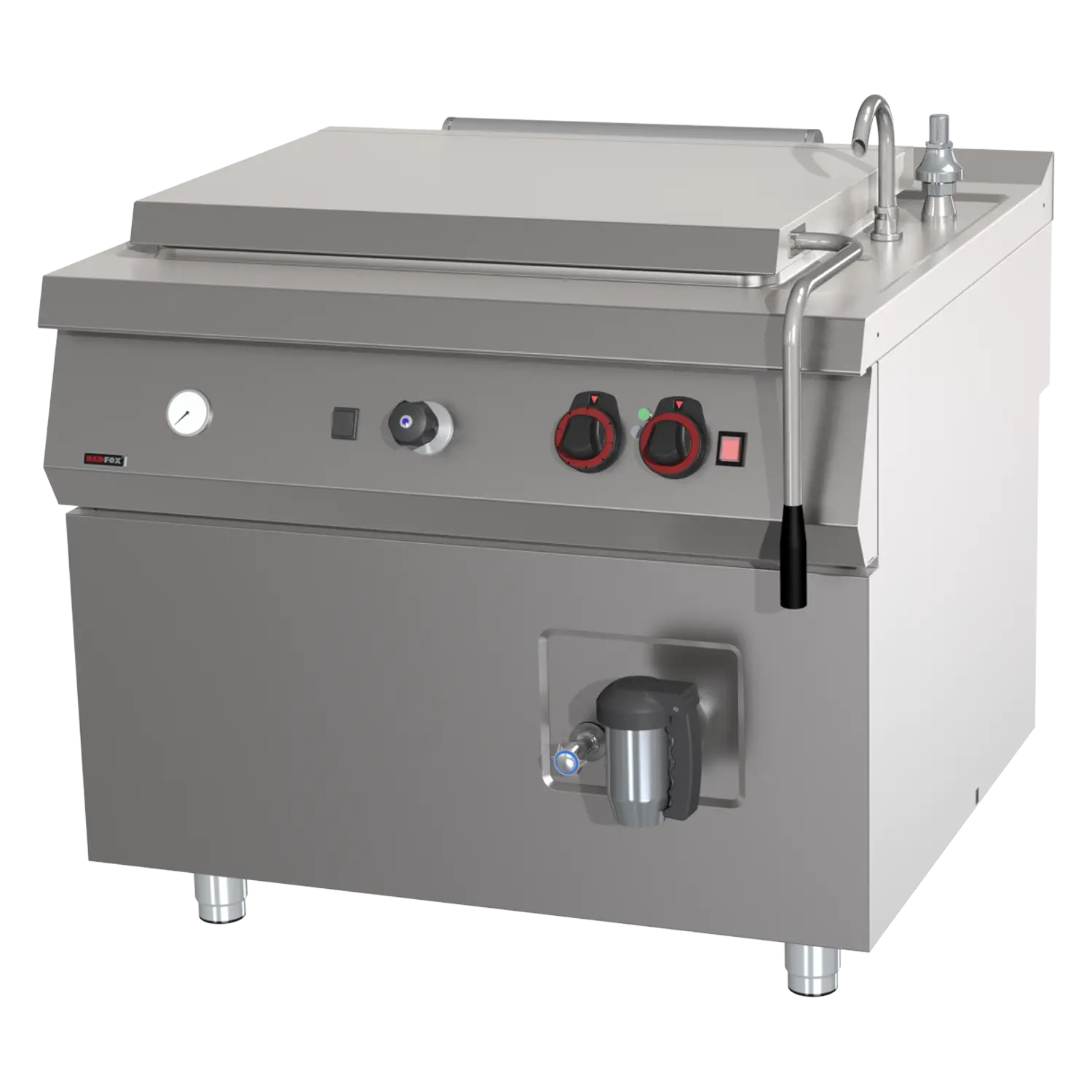 High-capacity boiling kettle gas indirect 200 l | REDFOX - BIQ 90/100 200 G