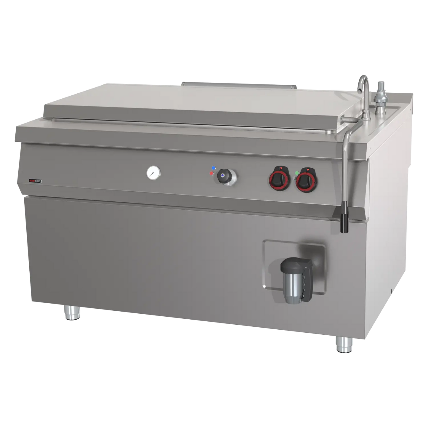 High-capacity boiling kettle electric indirect 300 l with automatic water charge | REDFOX - BIQ 90/140 300 E AWF