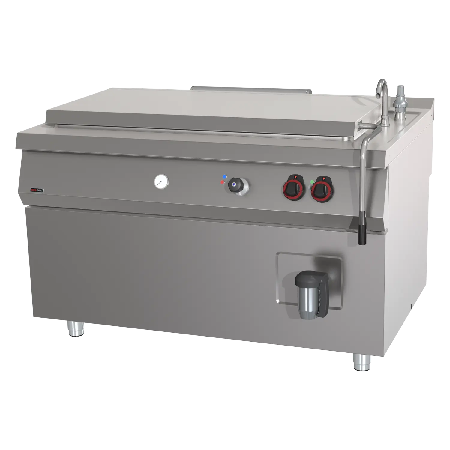 High-capacity boiling kettle electric indirect 300 l with automatic water charge | REDFOX - BIQ 90/140 300 E AWF