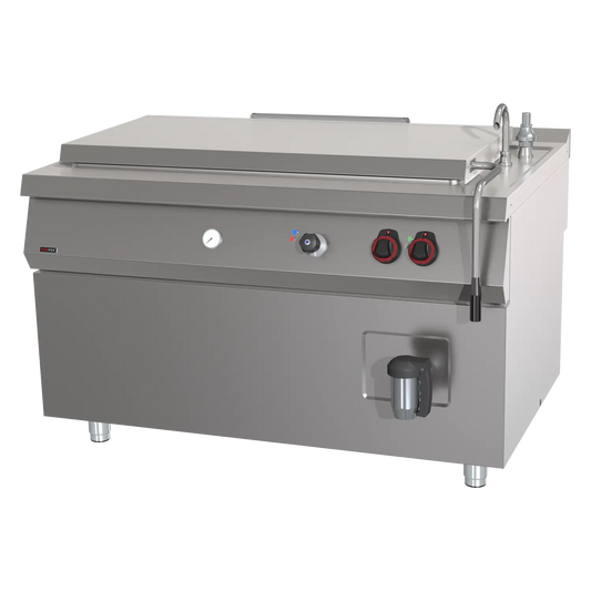 High-capacity boiling kettle electric indirect 300 l with automatic water charge | REDFOX - BIQ 90/140 300 E AWF