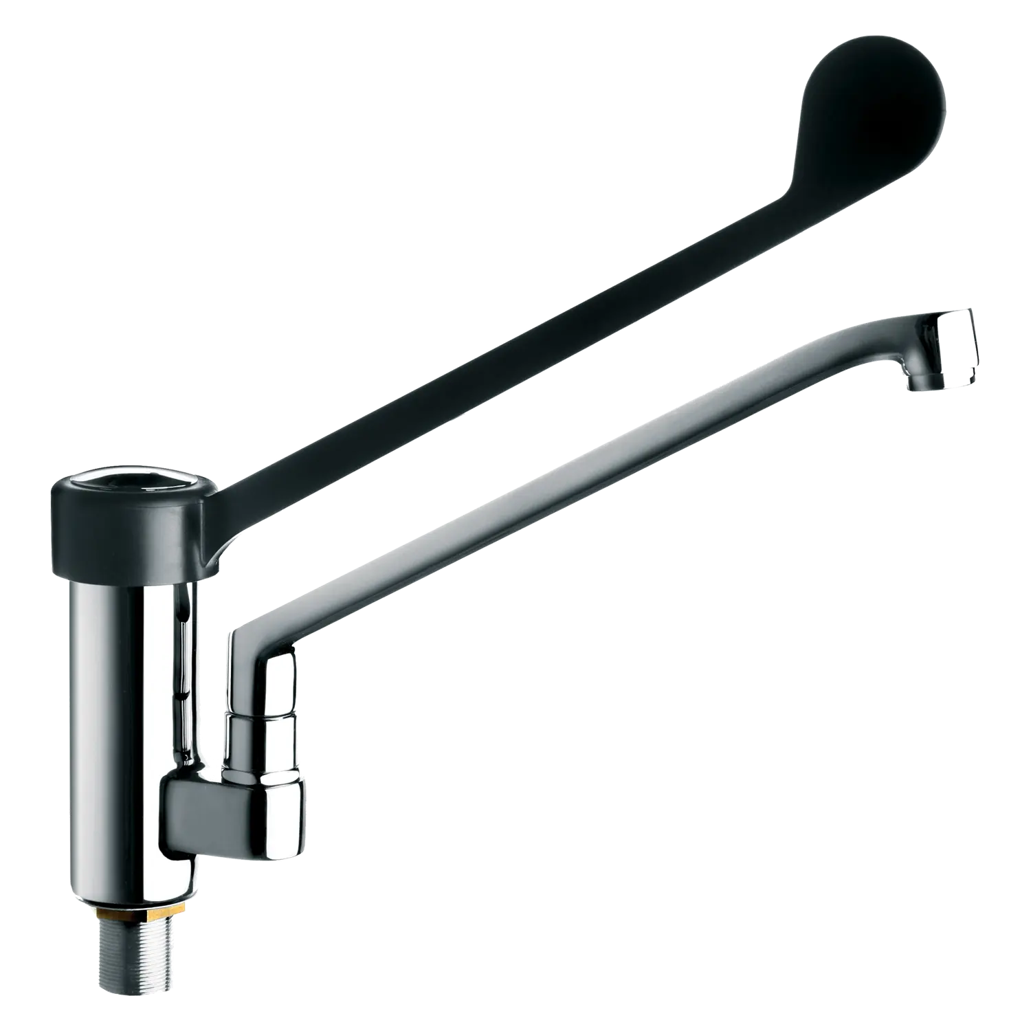 One hole sink mixer tap, black clinical lever | REDFOX - BLP
