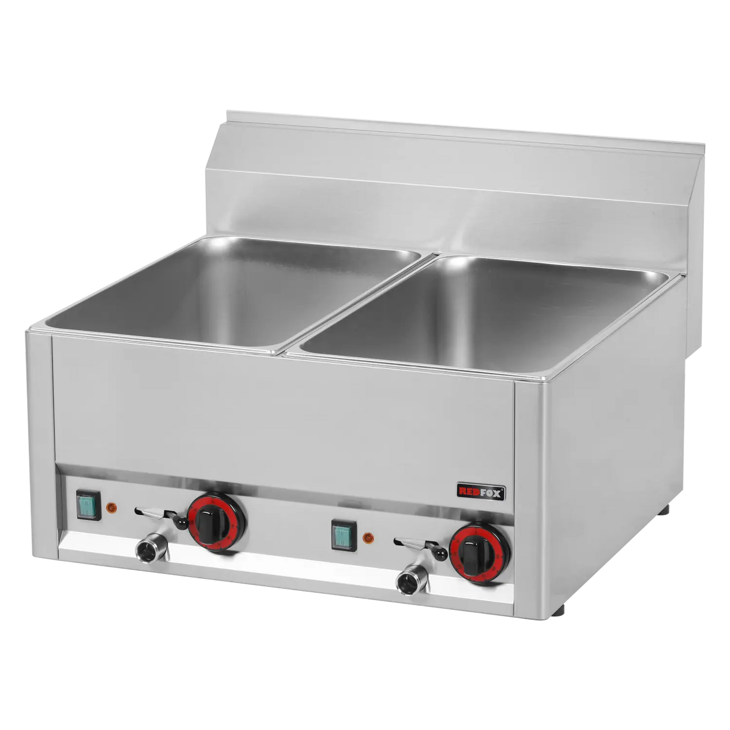 Bain marie electric 2x GN 1/1 - 150 without cabinet  | REDFOX - BM 60 EL