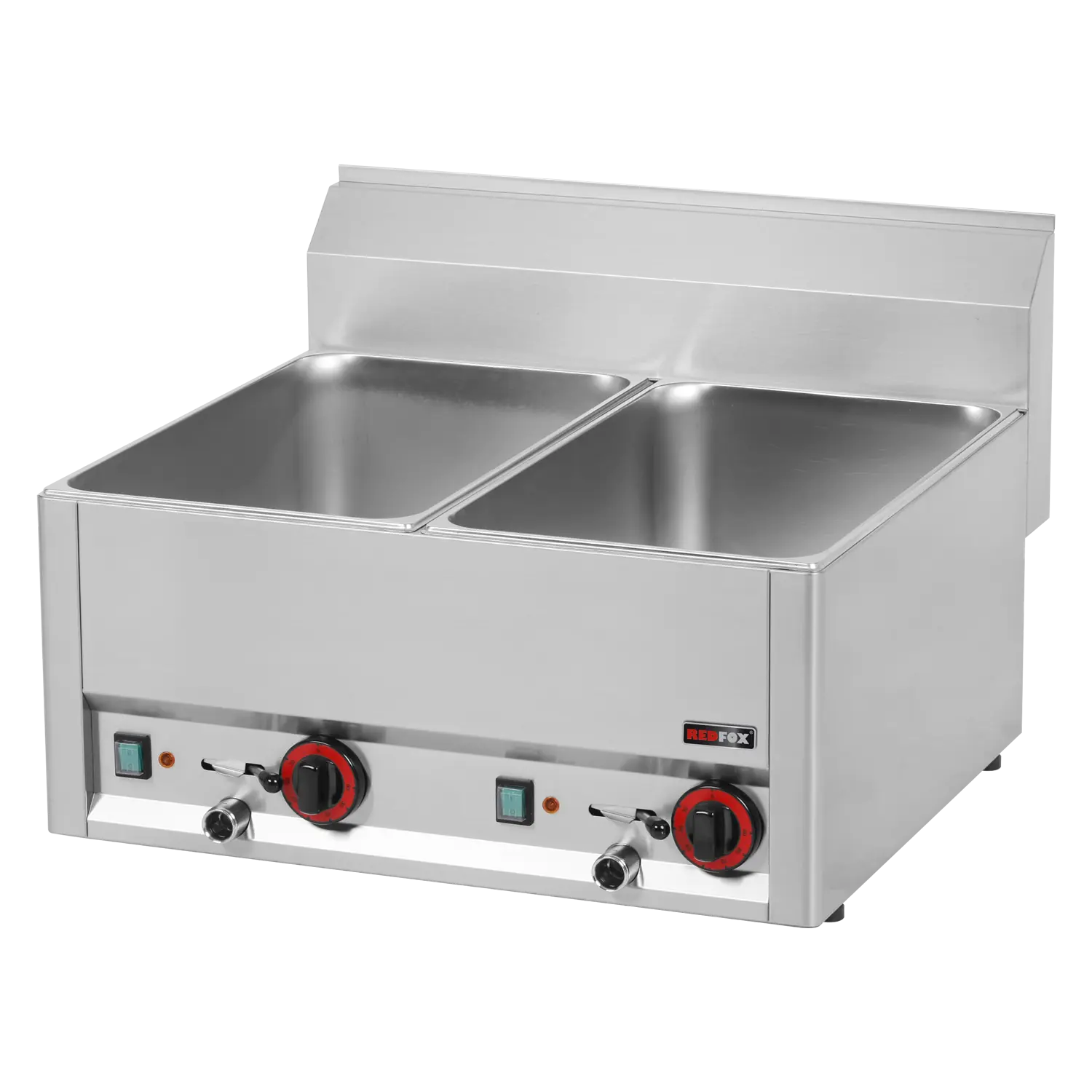 Bain marie electric 2x GN 1/1 - 150 without cabinet  | REDFOX - BM 60 EL