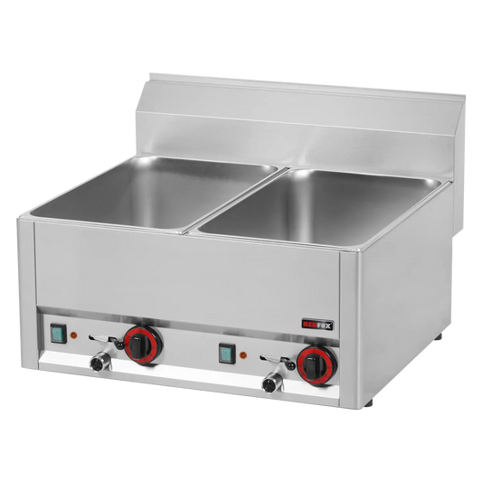 Bain marie electric 2x GN 1/1 - 150 without cabinet  | REDFOX - BM 60 EL