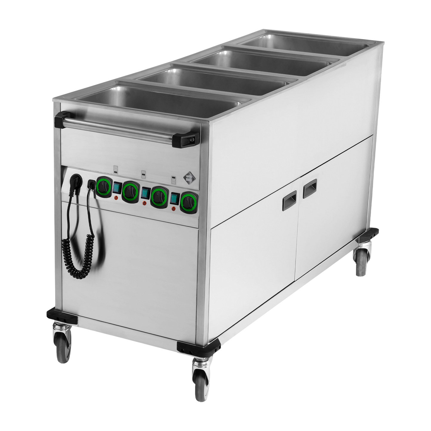 Mobile electric bain-marie GN 4-1/1 clad with controls on the shorter side | RM - BMPK 4120 CS