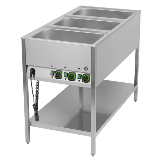 Bain marie stacionární electric GN 3-1/1 controllers on shorter side with rack  | RM - BMSK 3120