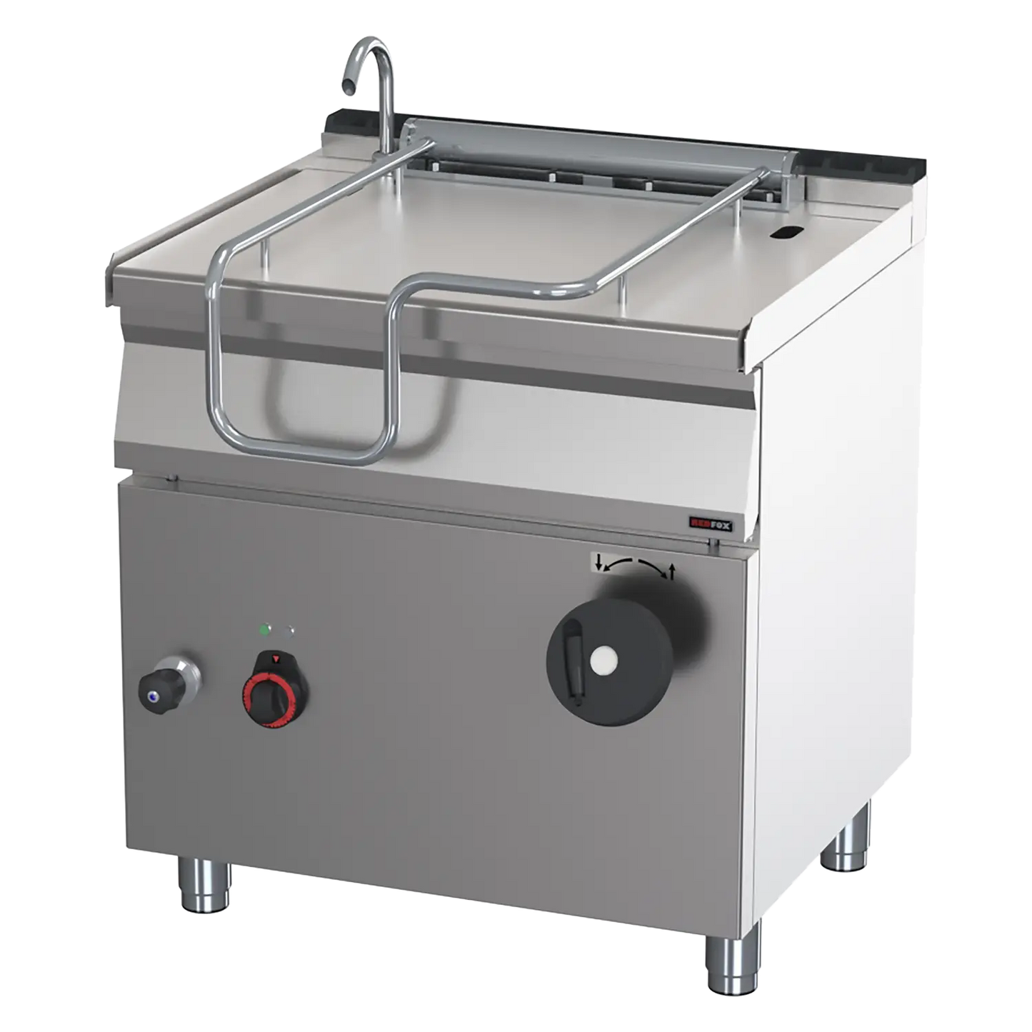 Tilting bratt pan manual electric 50 l steel compound bottom | REDFOX - BR 70/80 E