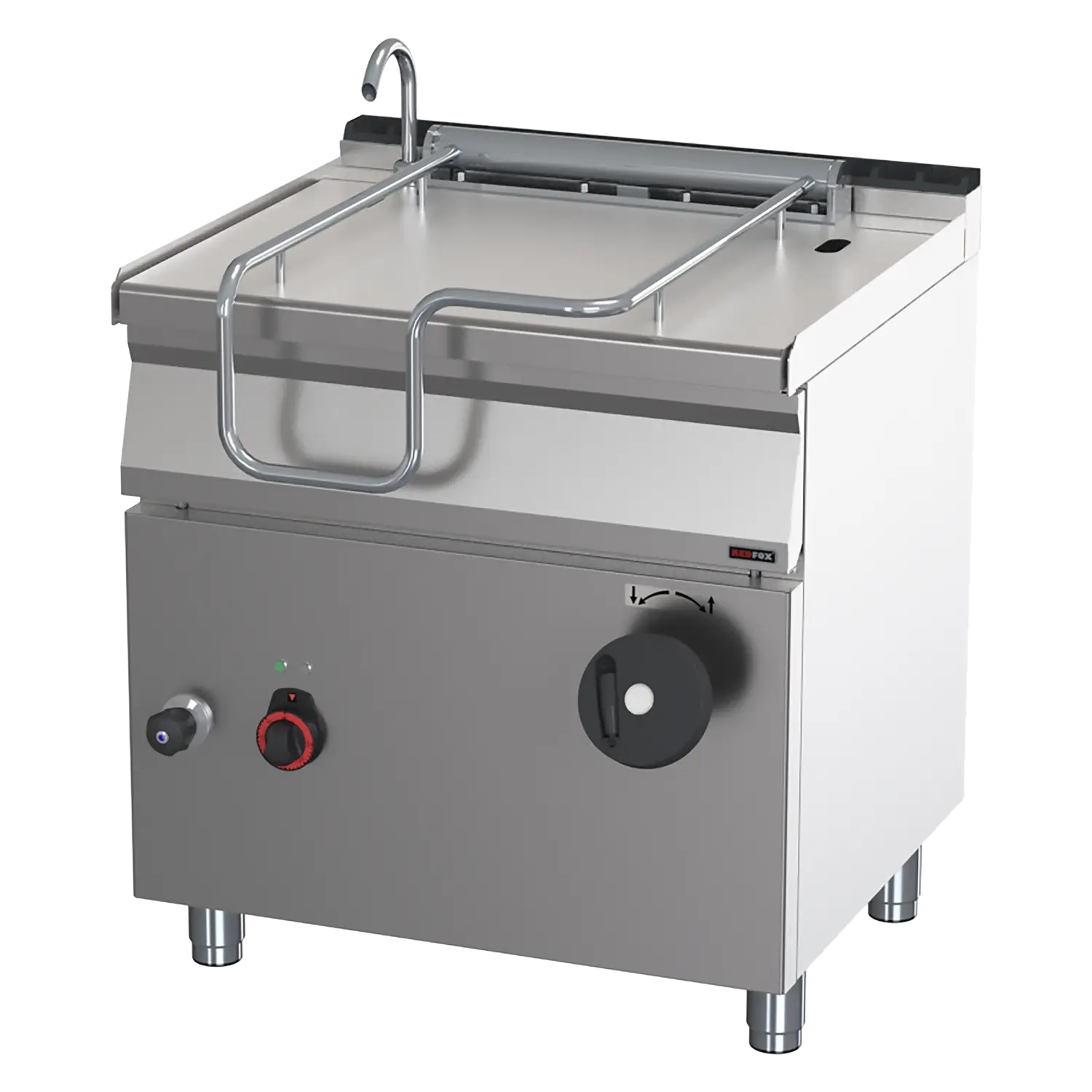 Tilting bratt pan manual electric 50 l stainless steel bottom | REDFOX - BR 70/80 E/N