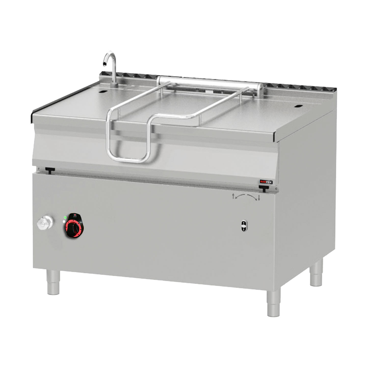 Automatic tilting pan electric 120 l with steel bottom | REDFOX - BRM 90/120 E