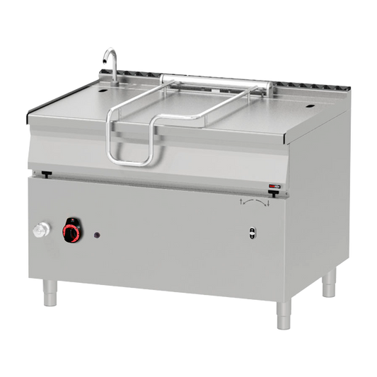 Automatic tilting pan gas 120 l with steel bottom | REDFOX - BRM 90/120 G