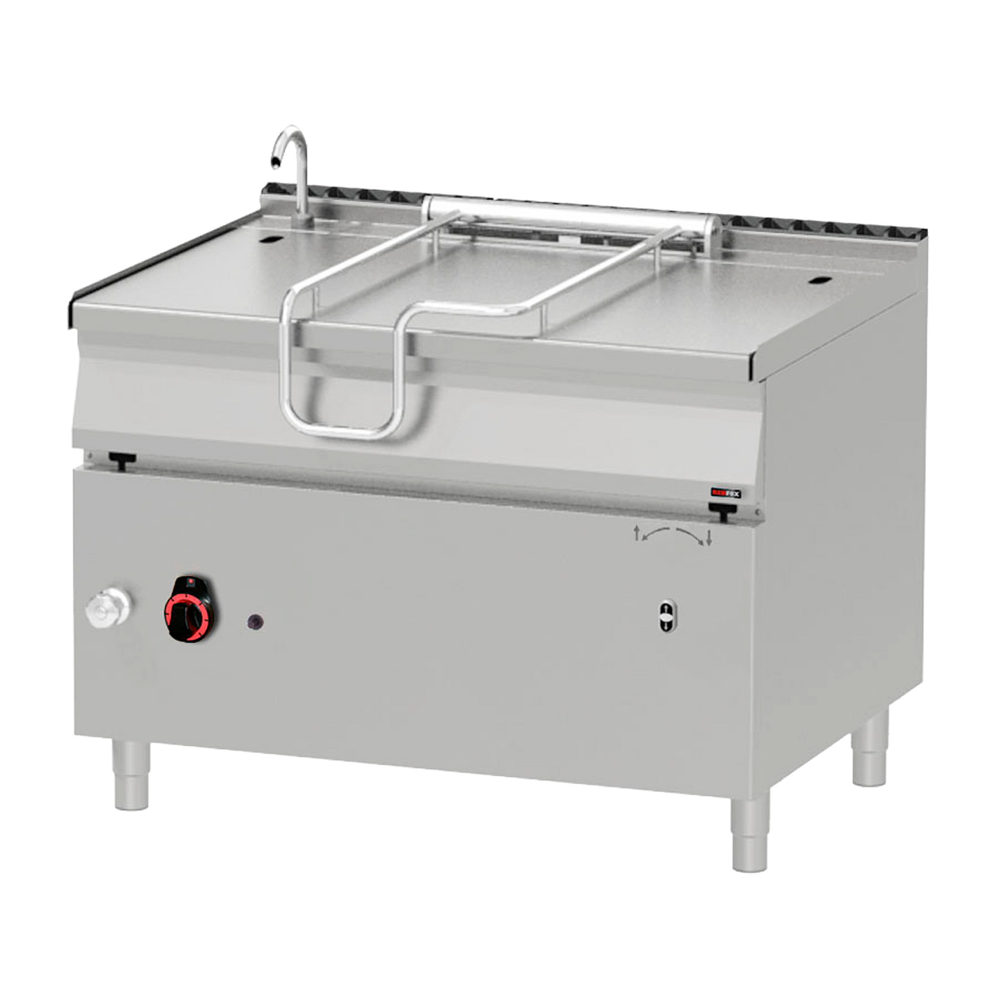 Automatic tilting pan gas 120 l with stainless steel bottom | REDFOX - BRM 90/120 G/N
