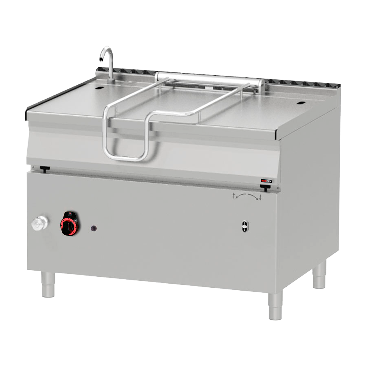 Automatic tilting pan gas 120 l with stainless steel bottom | REDFOX - BRM 90/120 G/N