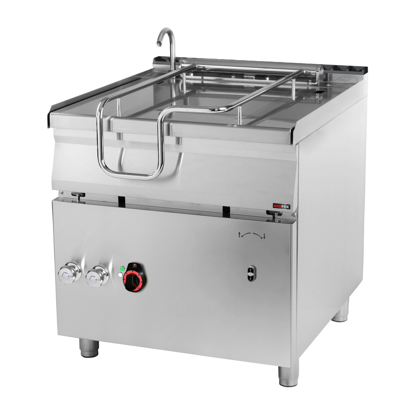 Tilting bratt pan motorized electric 80 l stainless steel bottom | REDFOX - BRM 90/80 E/N