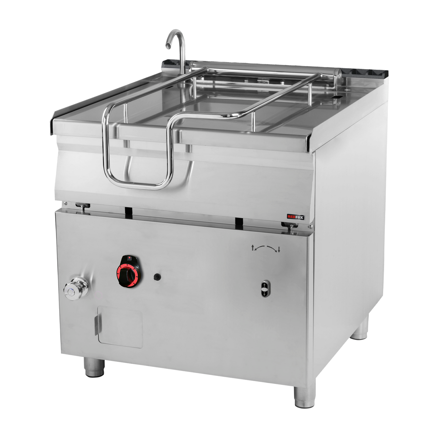 Automatic tilting pan gas 80 l with stainless steel bottom | REDFOX - BRM 90/80 G/N
