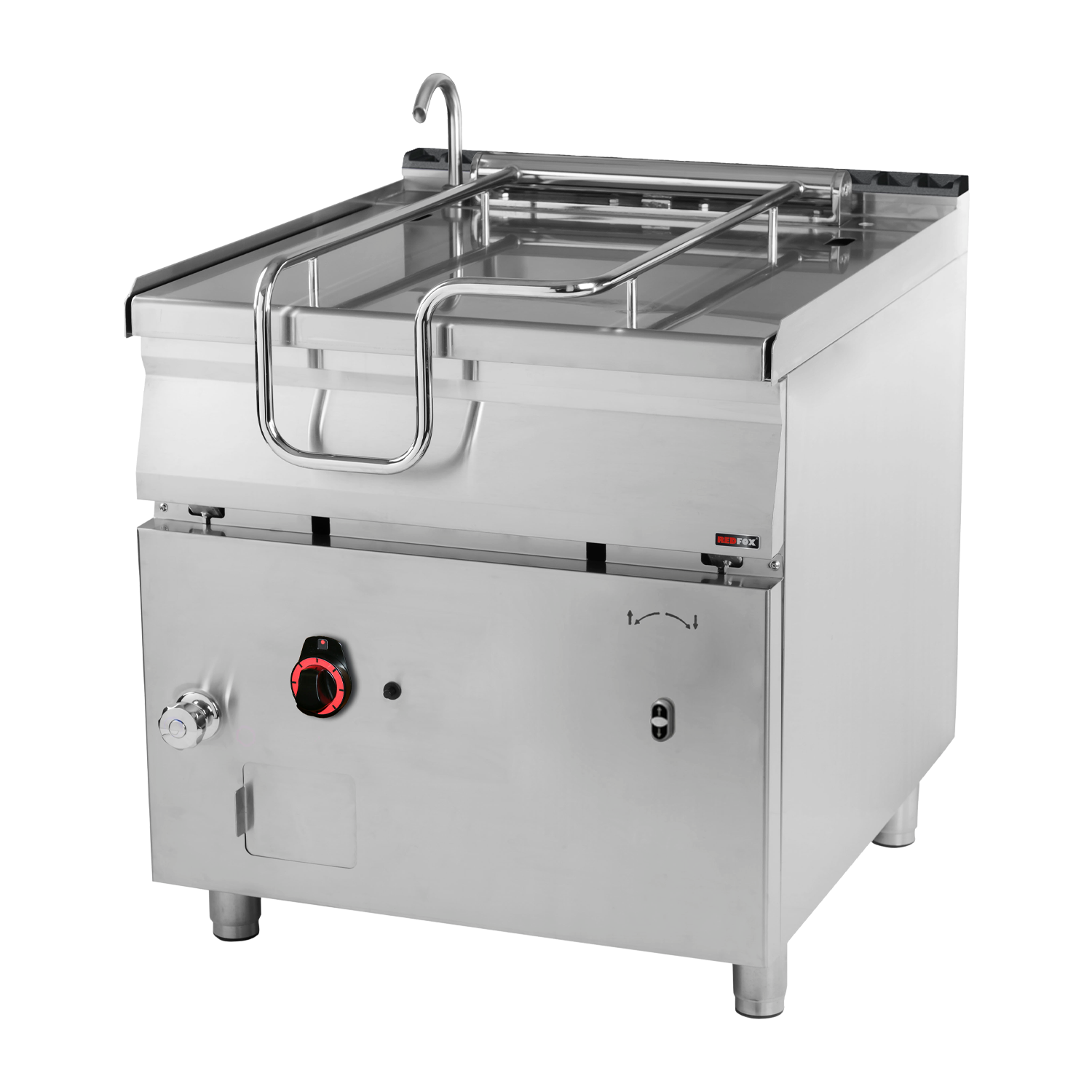 Automatic tilting pan gas 80 l with stainless steel bottom | REDFOX - BRM 90/80 G/N