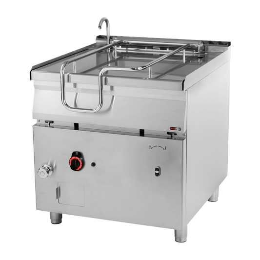 Automatic tilting pan gas 80 l with stainless steel bottom | REDFOX - BRM 90/80 G/N