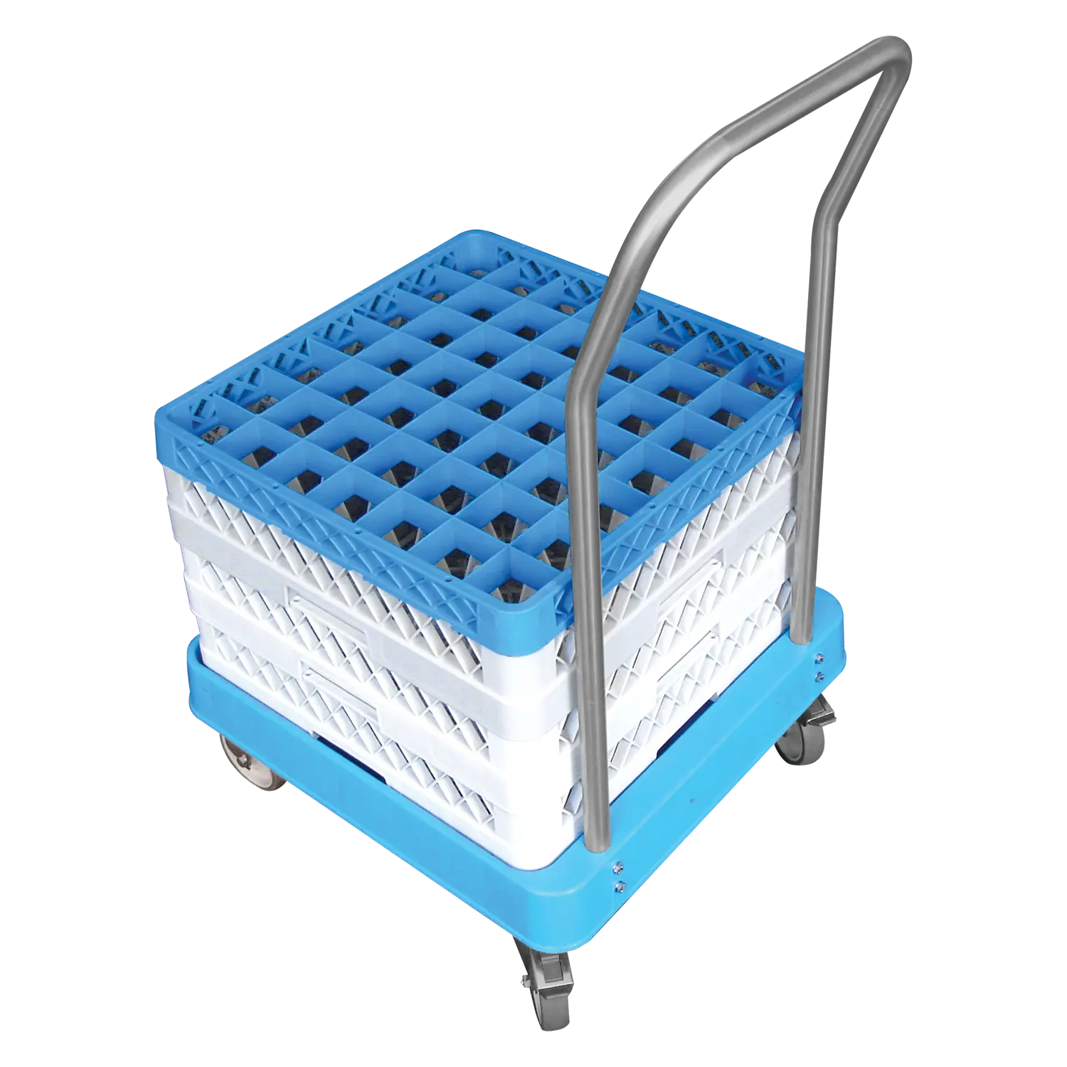Trolley with handle for plastic racks 50x50 | REDFOX - C 1122